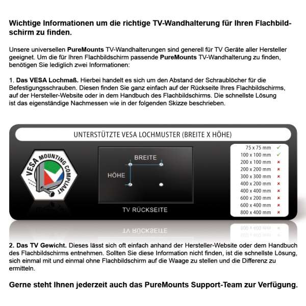 PureMounts® Monitor Tischhalterung - Style 13-27"