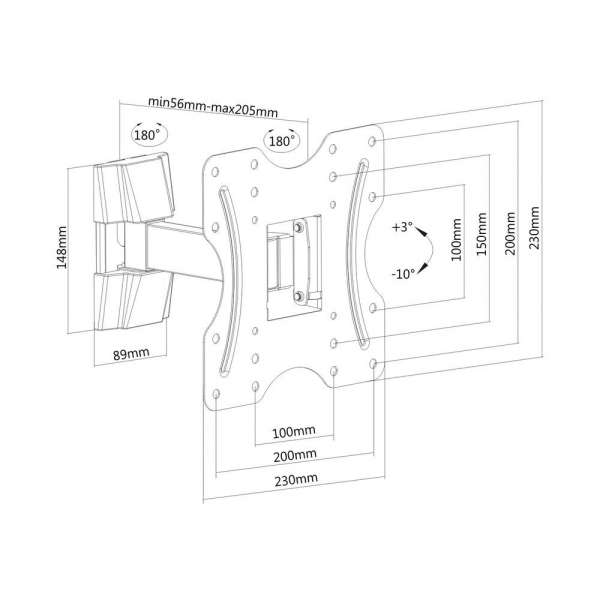 PureMounts® TV Halterung - Swivel - Vesa 200